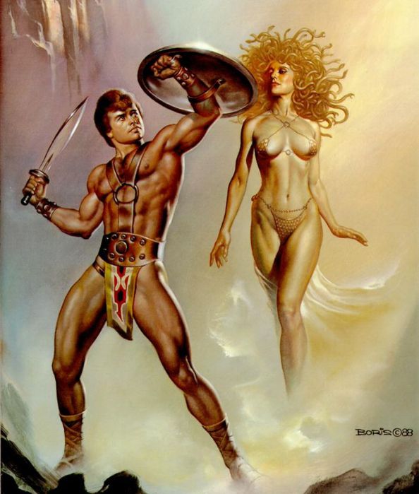 Boris Vallejo - Perseus și Medusa (Infrangeri Perseu Medusa)