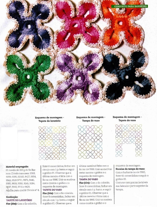 Tapete Crochet  Flor Estilo instr (532x700, 314Kb)