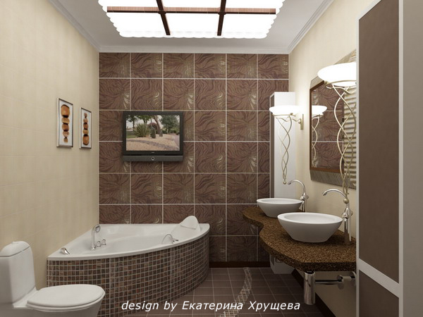 Интерьер ванной комнаты в коричневых тонах 11 (600x450, 149Kb)