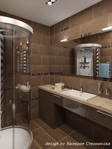 Интерьер ванной комнаты в коричневых тонах 25 (450x600, 148Kb)