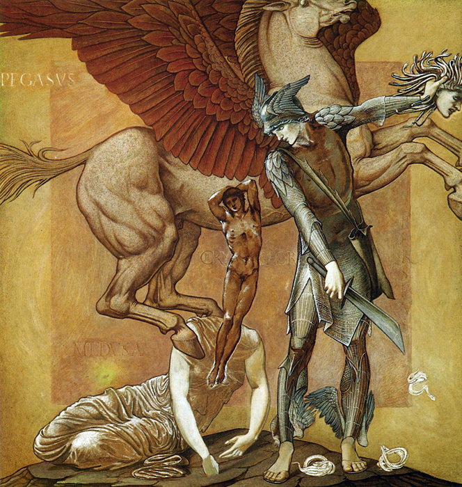 Nașterea Pegasus și fratele său războinic Hrisaora (Edward Burne Jones (1876-1885)