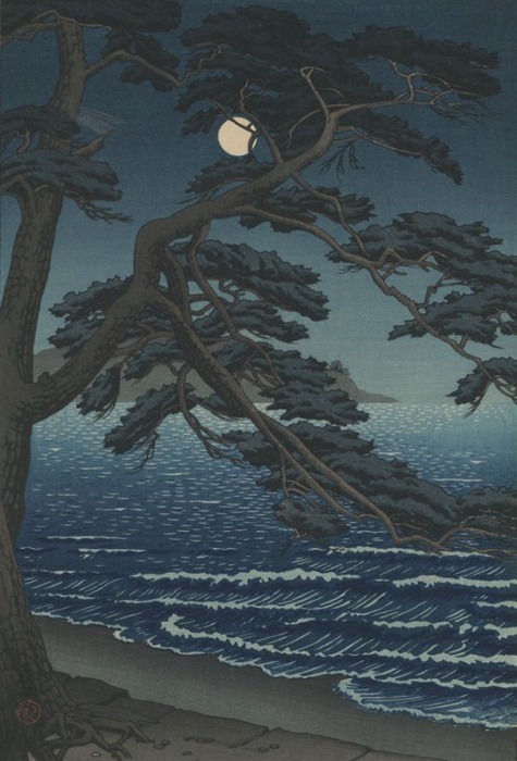 Moonlight Over Enoshima Beach, 1930-1955 (475x700, 86Kb)