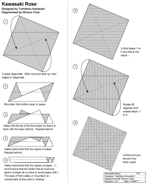 Разбираем схемы роз в технике оригами из бумаги для начинающих