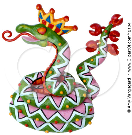 12104-Clay-Sculpture-Of-A-Decorative-Rattle-Snake-Sticking-Out-His-Tongue-Clipart-Picture (440x450, 94Kb)