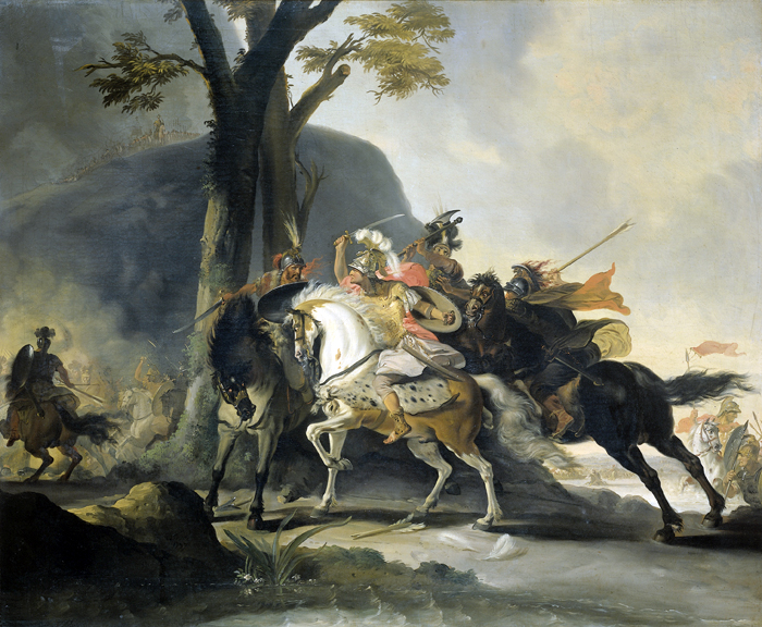 Alexandru cel Mare în bătălia de la Granicus, 1737 (Cornelis Troost (1697-1750) 2/4711681_Aleksandr_Velikii_v_bitve_pri_Granike_1737_Cornelis_Troost_16971750_2 (700x576, 415Kb)