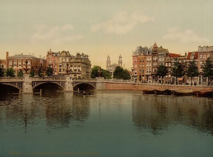 Синий мост и река Амстел, Амстердам, (700x516, 56Kb)