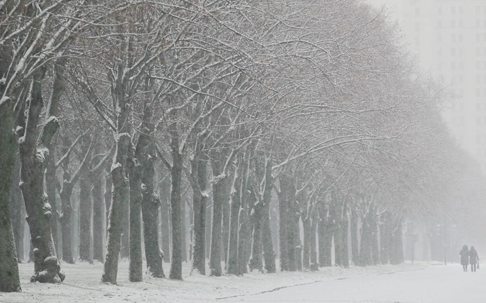 Сильный снегопад в Москве (Heavy snow in Moscow)