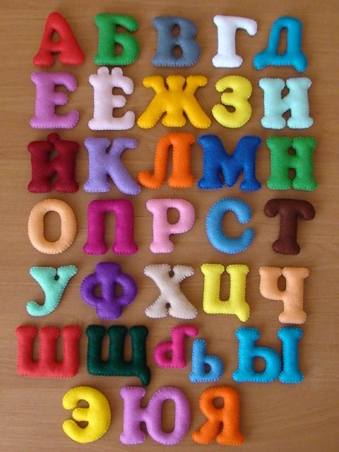 Как сделать буквы из фетра