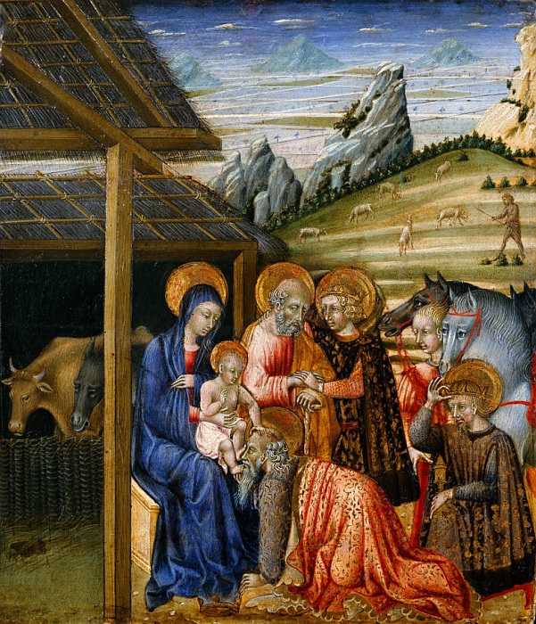 Джованни ди Паоло (Италия, Сиена 1398-1482) - Поклонение волхвов (601x700, 266Kb)