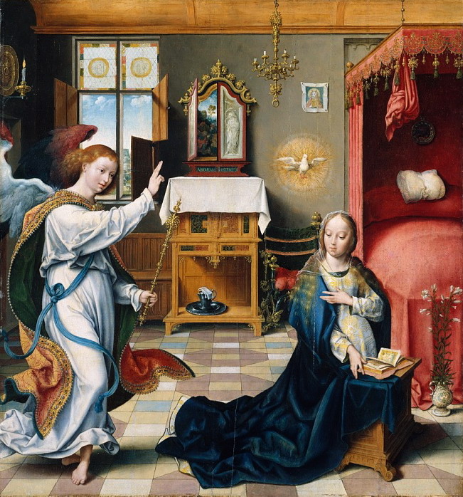 Йос ван Клеве - Благовещение   ок.1525 (651x698, 193Kb)