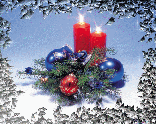 Обои на рабочий стол Новый год, свечи, шары, изображение 481581- FonForDay.ru