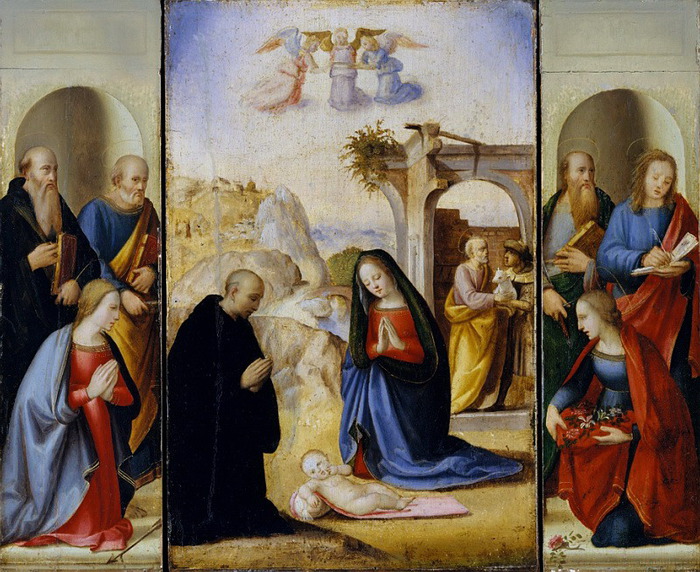 Ридольфо Гирландайо - Рождество со святыми (700x572, 173Kb)