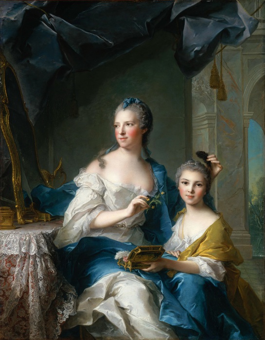 Жан-Марк Натье - Мадам Марсолье с дочерью 1749 (545x700, 120Kb)