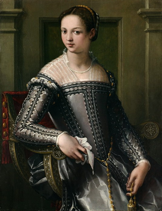 Итальянский художник, середина 16-го века - Женский портрет (535x697, 125Kb)