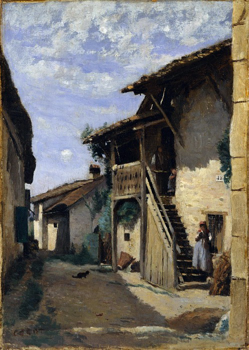 Камиль Коро - Улица в деревне. Дарданьи  1852 -1863 (498x700, 162Kb)