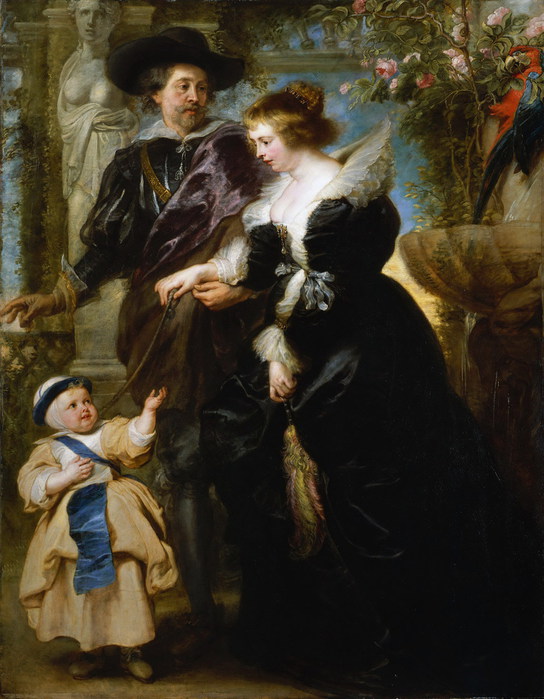 Питер Пауль Рубенс - Рубенс, его жена Елена Фурмен (1614-1673), и один из их детей конец 1630-х (544x700, 97Kb)