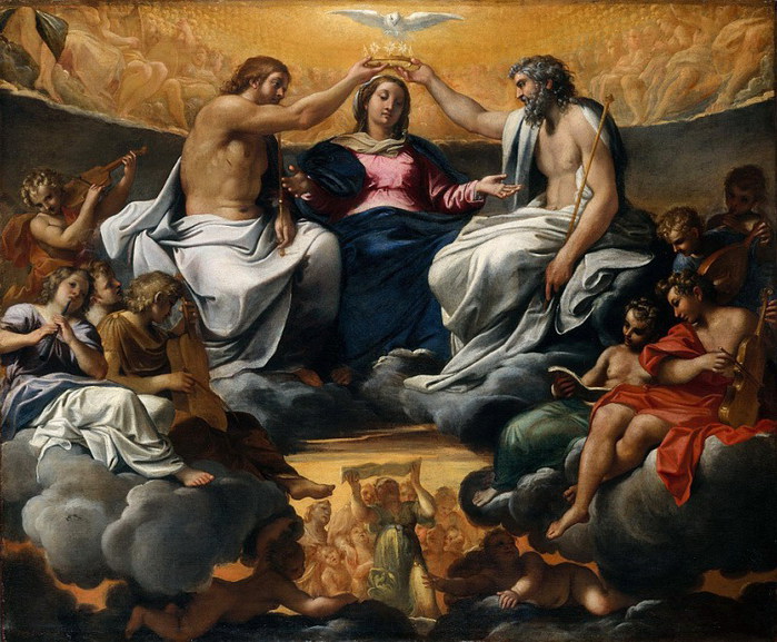 Аннибале Карраччи - Коронация Девы Марии (700x577, 138Kb)