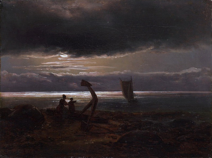 Йохан Кристиан Даль - Мать и ребёнок у моря 1830 (700x522, 96Kb)