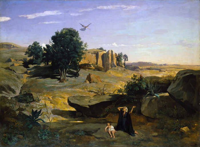 Камиль Коро - Агарь в пустыне 1835 (700x514, 99Kb)
