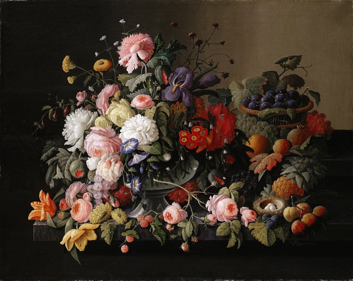 Северин Розен -  Цветы и фрукты  1850-1855 (700x557, 154Kb)