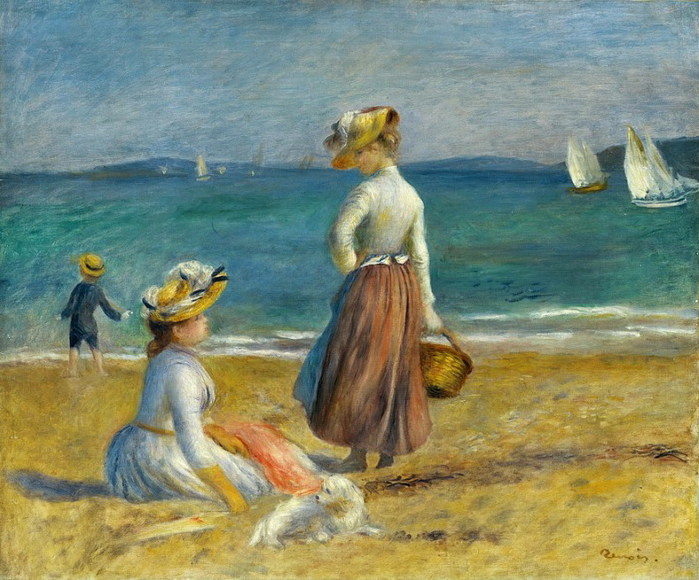 Огюст Ренуар - Фигуры на пляже 1890 (700x580, 123Kb)