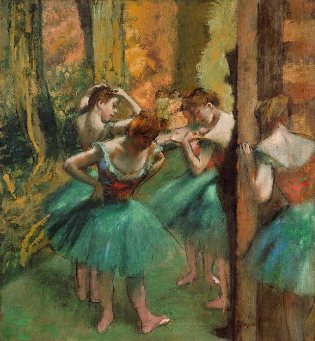 Эдгар Дега - Танцовщицы в розовом и зеленом (642x695, 186Kb)