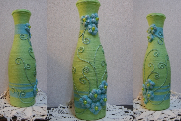 Как сделать вазочку из бутылки