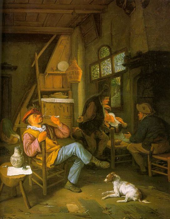 Pipe Smoker, 1684, oil on canvas, private collection (544x700, 74Kb)
