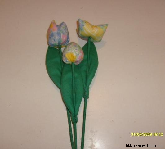 Тюльпаны из ткани своими руками. Мастер-классы