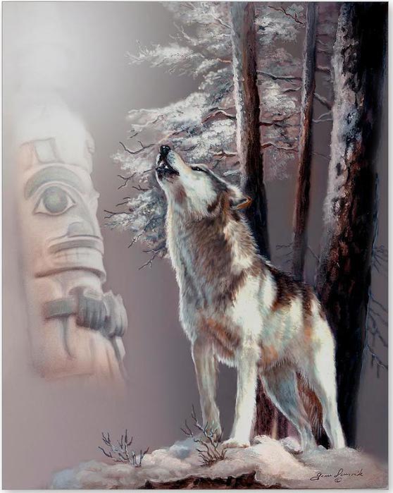 Wolf In the shadow of the Native culture (558x700, 59Kb)