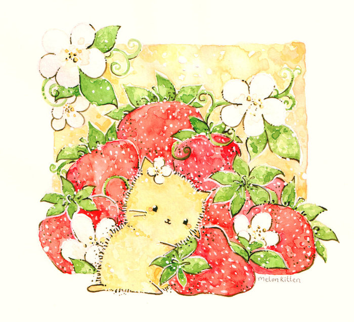 strawberries_by_melonkitten-d51i4as (700x636, 134Kb)