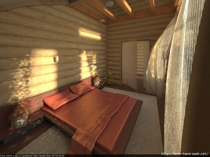 16 interior wooden house parents room (700x525, 161Kb)