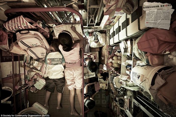 Не для страдающих клаустрофобией! Квартиры гонконгских семей Фотографии