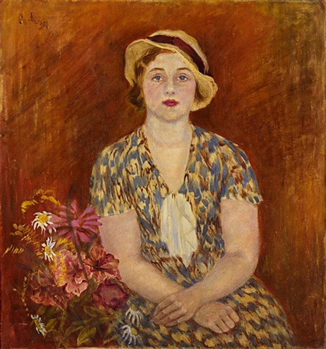 Портрет художницы Нины Лекаренко.  1934 (654x700, 122Kb)