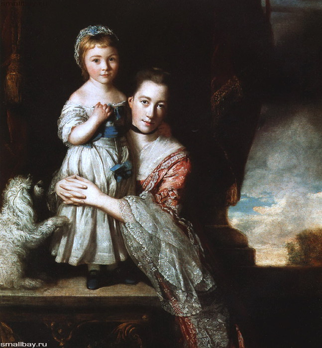 Графиня Спенсер с дочерью Джорджианой (647x700, 111Kb)