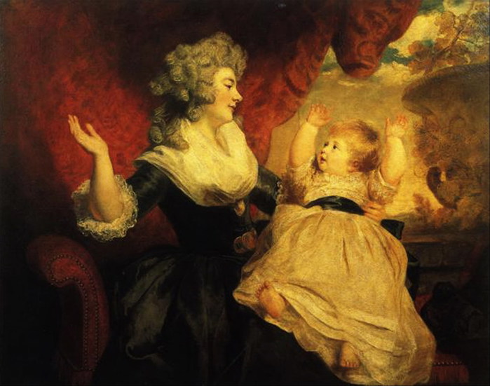 Reynolds, Georgiana, Duchess of Devonshire & Her Daughter 1784 (700x551, 82Kb)