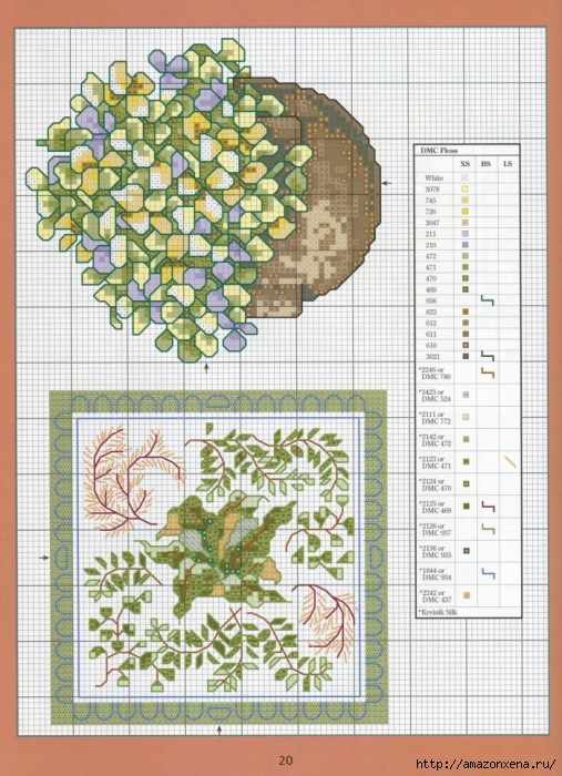 Отличный журнал вышивки Marie Barber - Cross-Stitch Florals (14) (507x700, 331Kb)