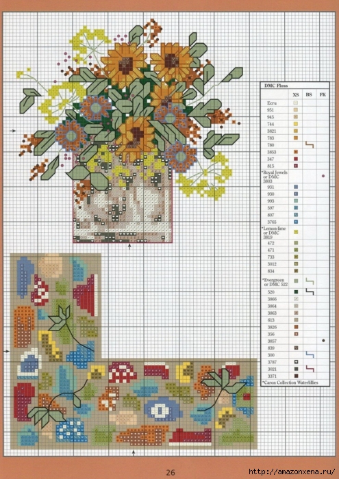 Отличный журнал вышивки Marie Barber - Cross-Stitch Florals (20) (495x700, 323Kb)