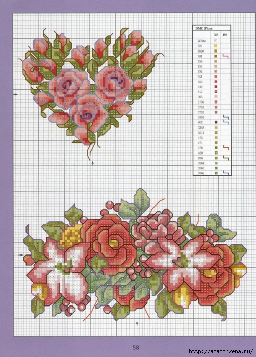 Отличный журнал вышивки Marie Barber - Cross-Stitch Florals (52) (502x700, 323Kb)