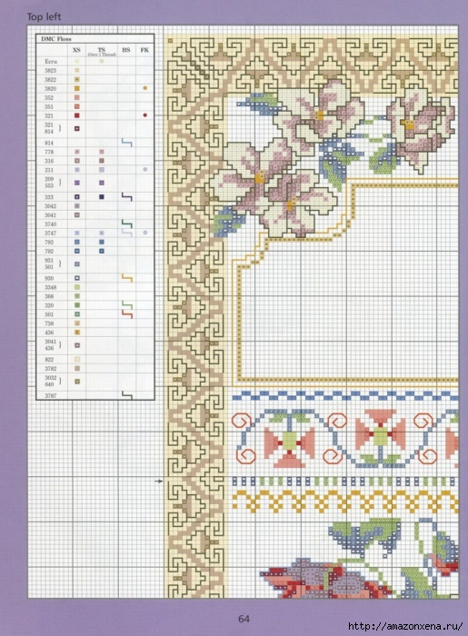 Отличный журнал вышивки Marie Barber - Cross-Stitch Florals (58) (515x700, 310Kb)