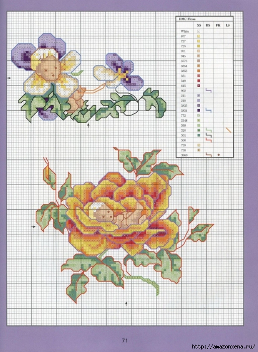 Отличный журнал вышивки Marie Barber - Cross-Stitch Florals (65) (513x700, 303Kb)