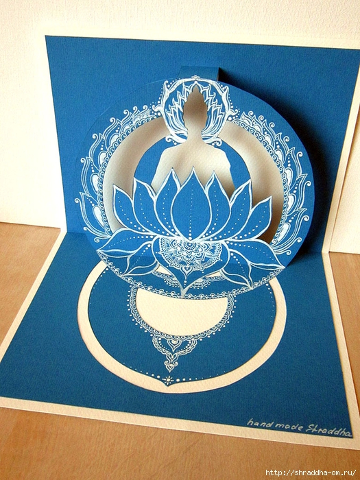 3D-открытки Синий Будда, автор Shraddha (1) (525x700, 355Kb)