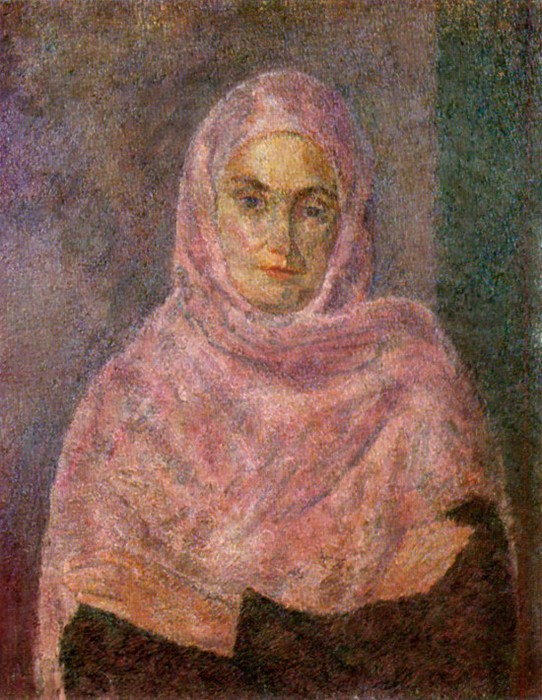 В розовой шали (А.В.Щекин-Кротова). 1953 (542x700, 127Kb)