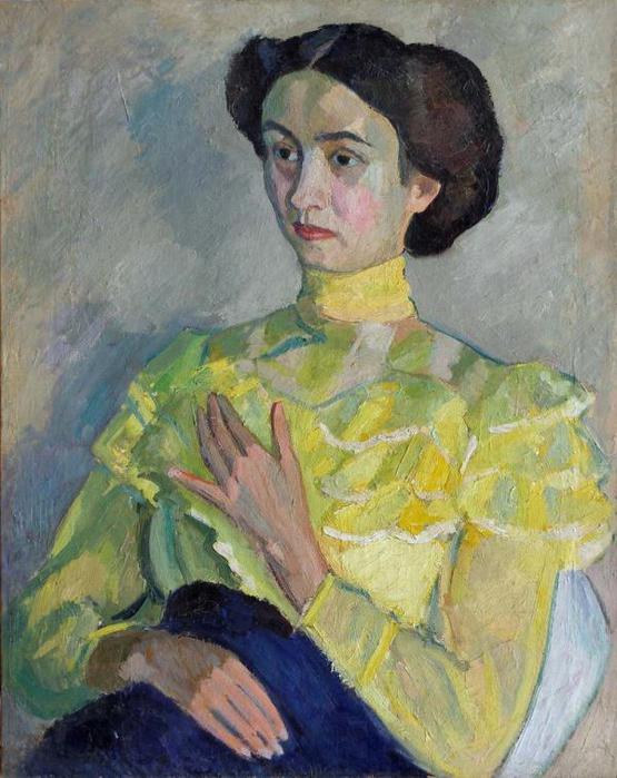 Дама в желтой блузке (А.К. Бобровская), 1910 (555x700, 62Kb)