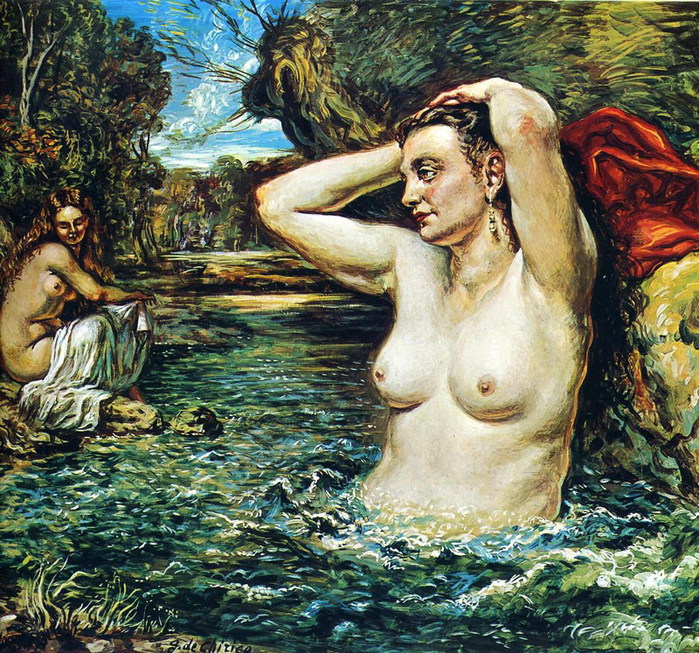 Nymphs bathing, 1955 (700x653, 233Kb)