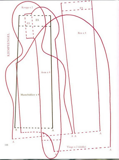 Как сшить тильду АНГЕЛА. Выкройка и мастер-класс (3) (381x512, 44Kb)