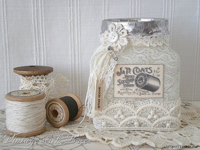 Jar upcycled into a thread catcher and wooden spools[3] (640x480, 238Kb)