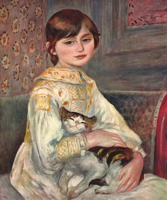 Портрет мадемуазель Жюли Мане с кошкой. 1887 (585x700, 145Kb)