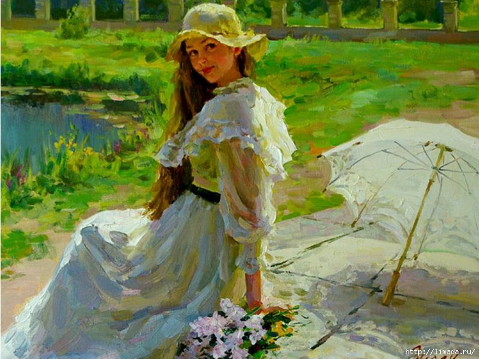 Painting-girl-daydreaming-30787570-1024-768 (700x525, 306Kb)