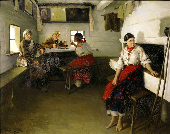 757px-Mykola_Pymonenko-Svaty (700x554, 448Kb)